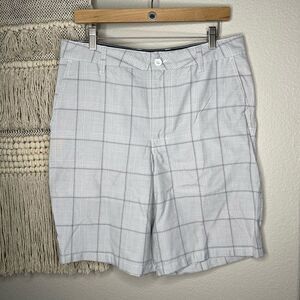 Mossimo gray plaid shorts size 34